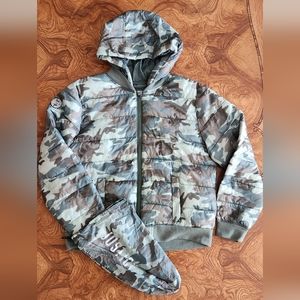 EUC Justice Puffer Coat, size 14-16 Plus, camo